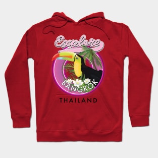 explore Bangkok indonesia travel logo Hoodie